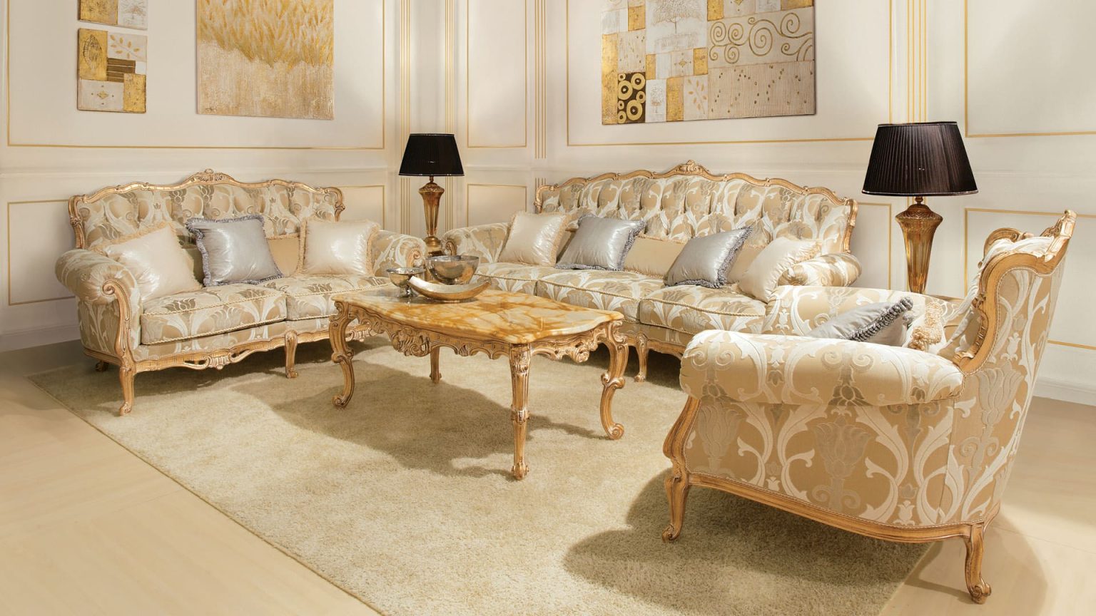 Capitonné baroque living room - Austen | Angelo Cappellini & C. srl