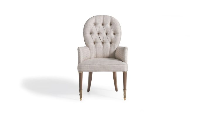 Capitonné upholstered dining armchair - art. 34097/P | Angelo ...