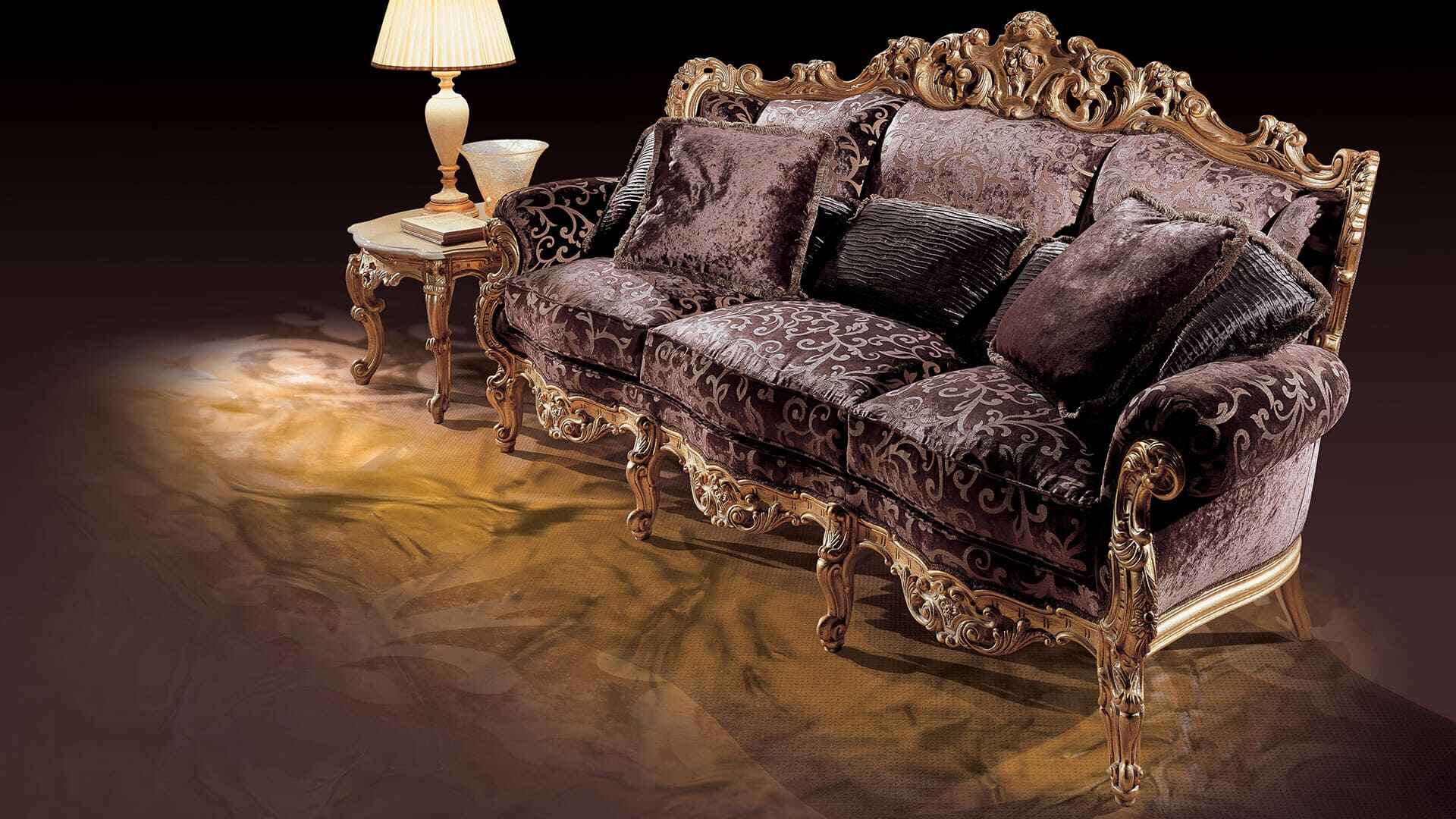 divano barocco oro