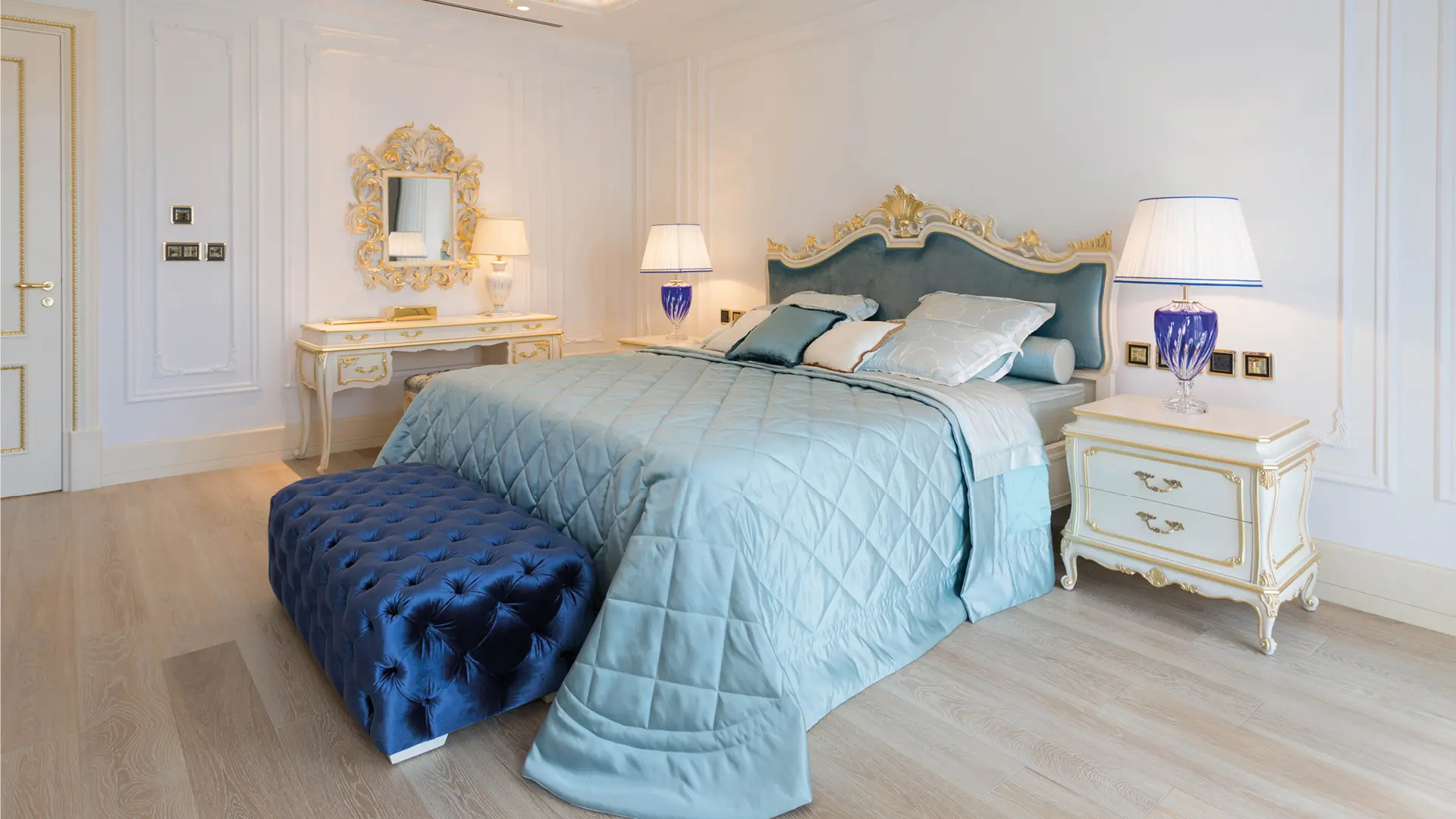 villa di lusso camera azzurra