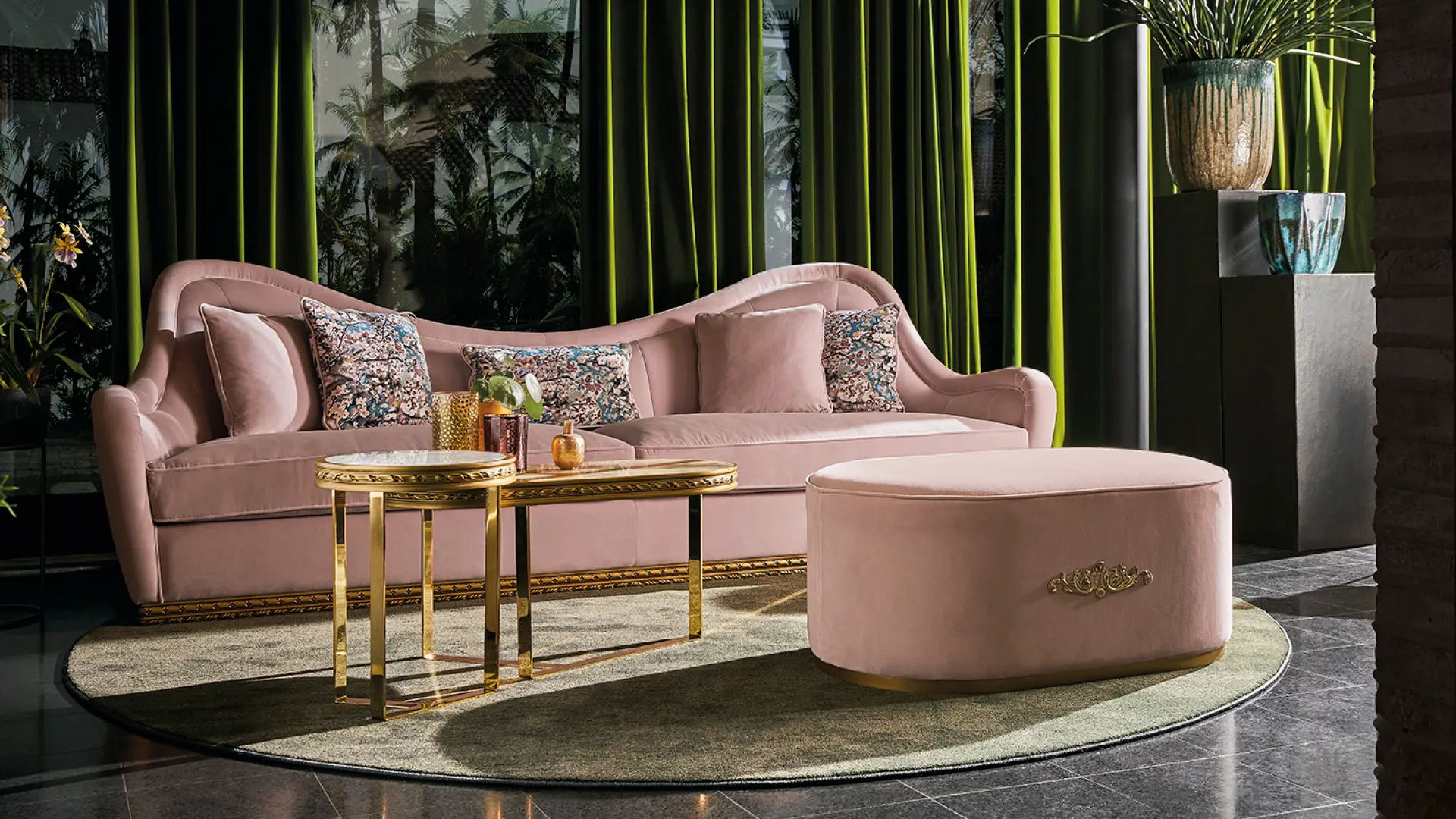 pouf ovale imbottito ambient