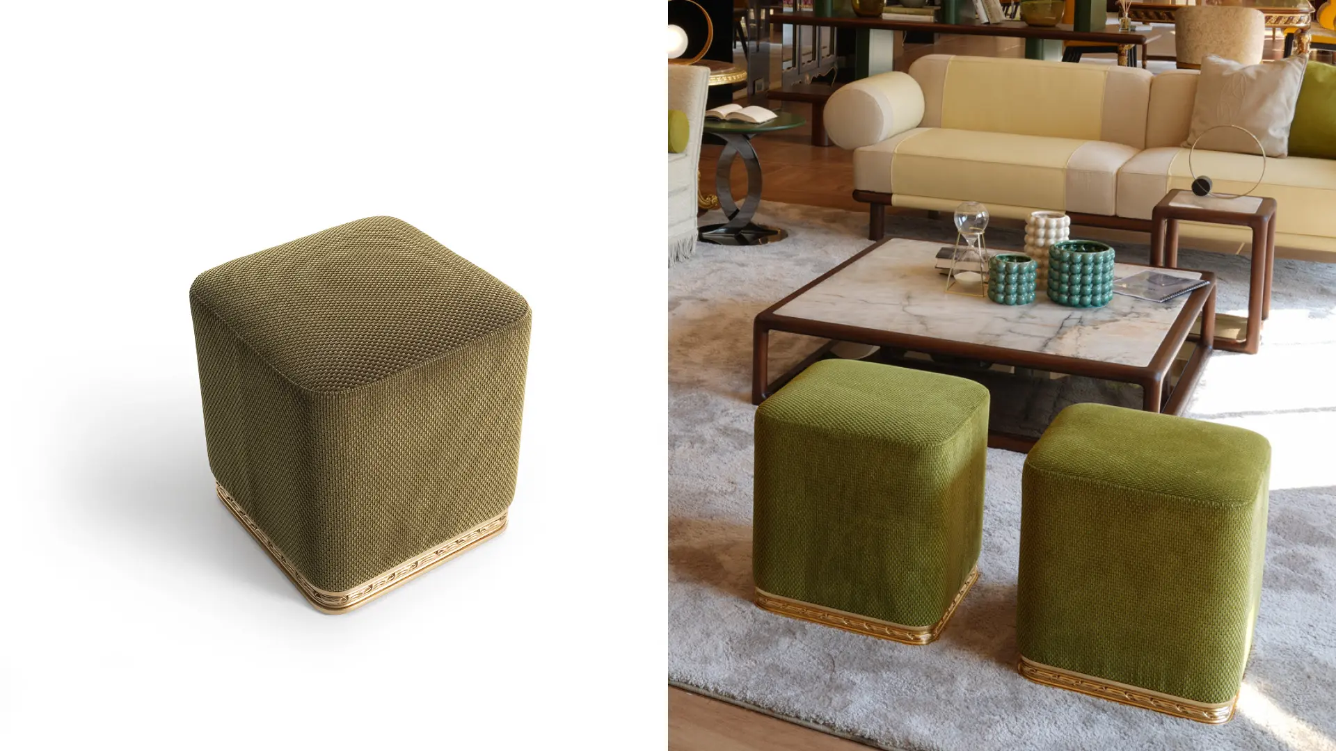 pouf cubo dettagli
