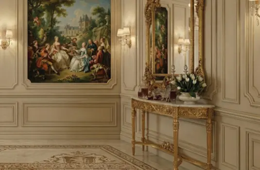 louis xvi console detail