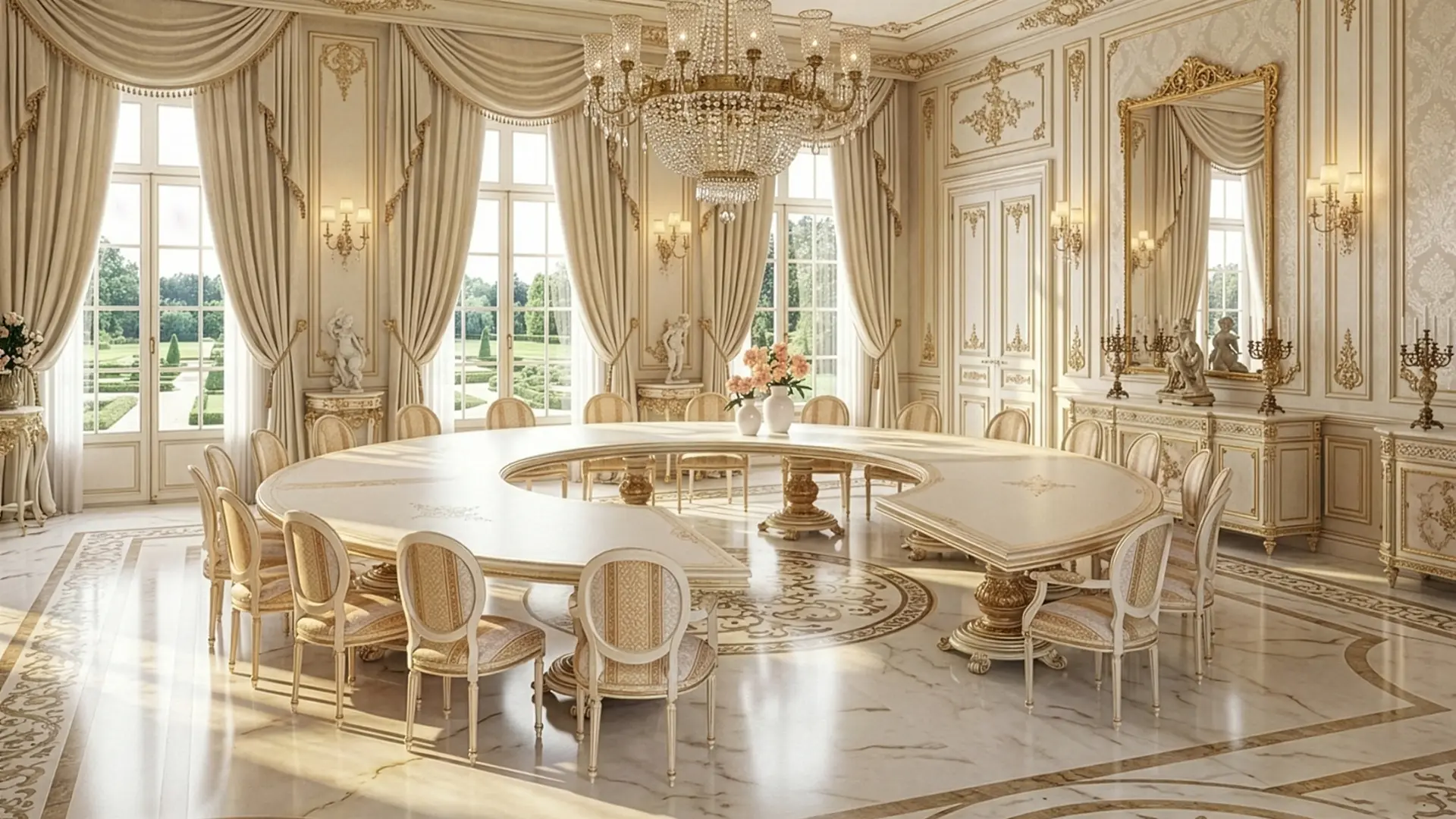 tavolo diametro 5 metri ambiente