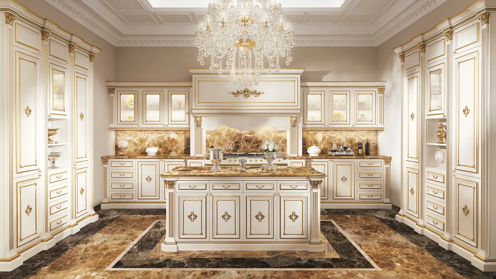 classic kitchen with island