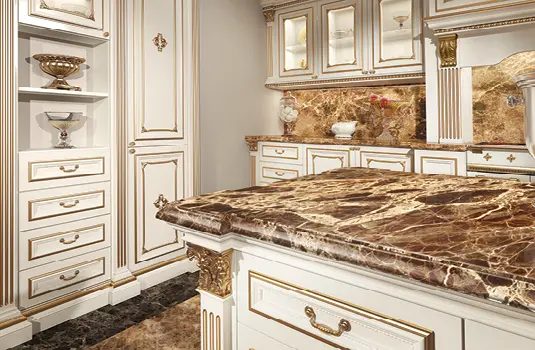 classic kitchen with island detail