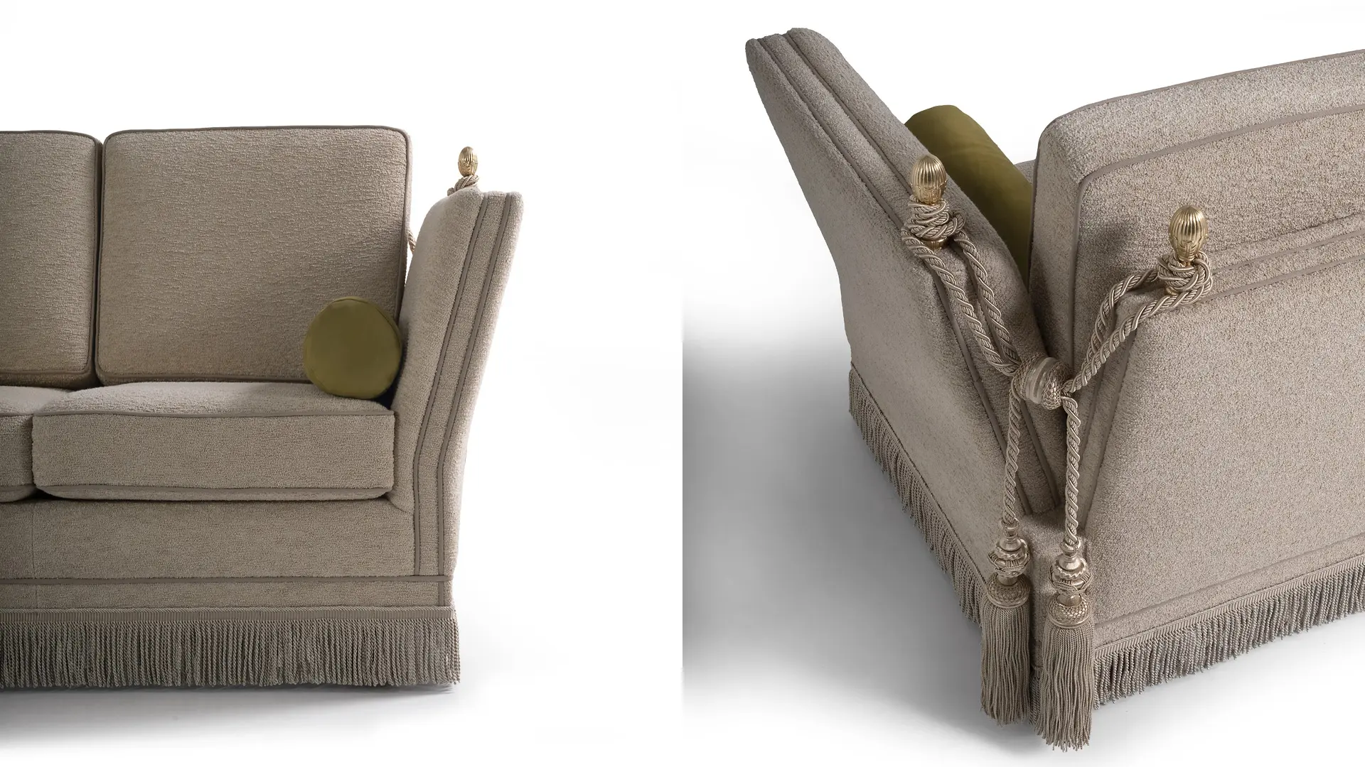 classic upholstered sofa details