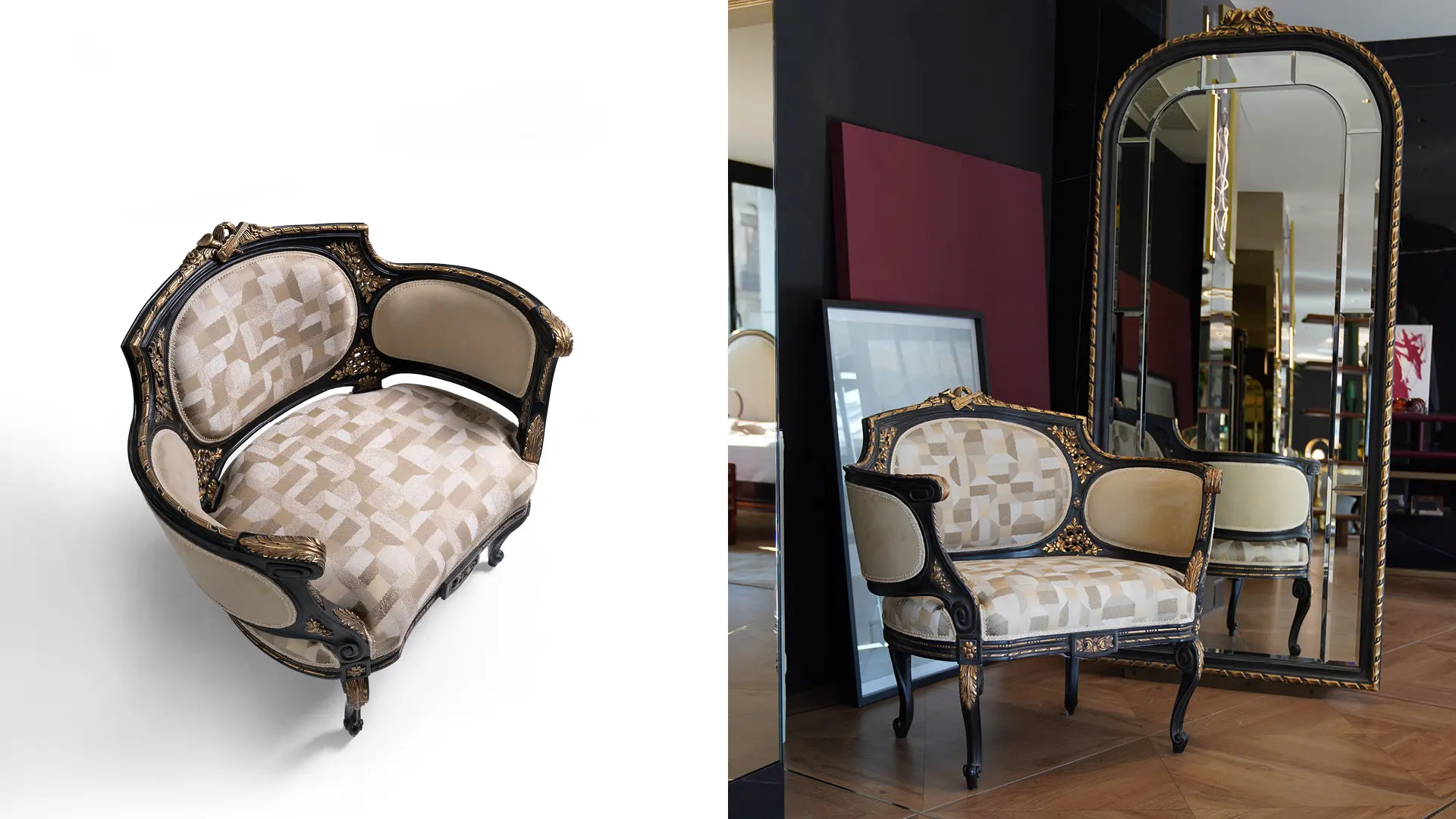 carved armchair details