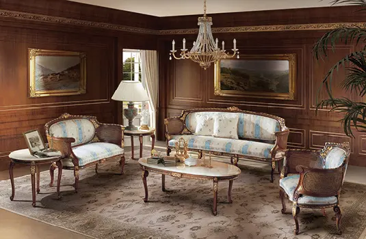 carved armchair living