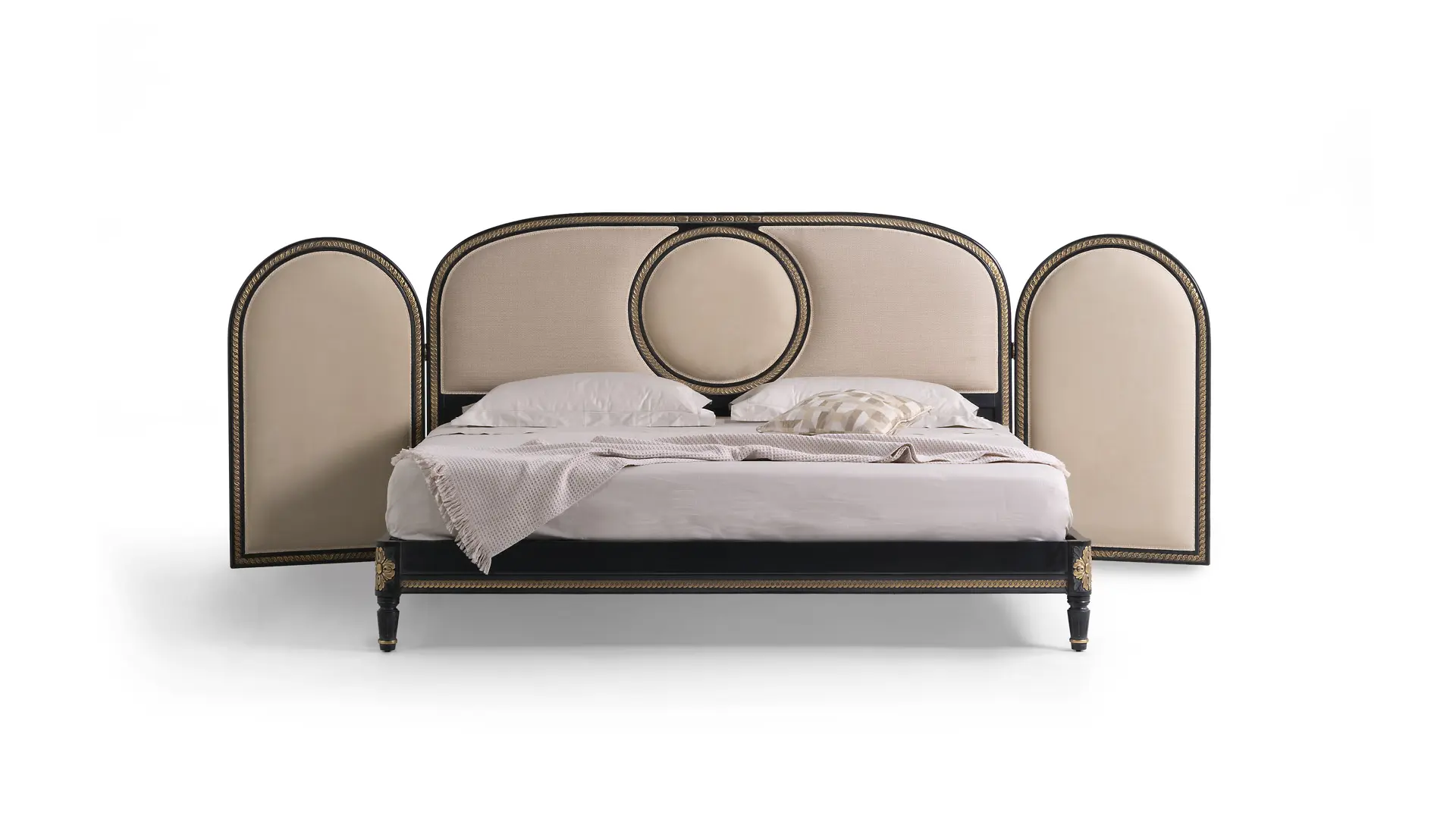 classic bed with panels