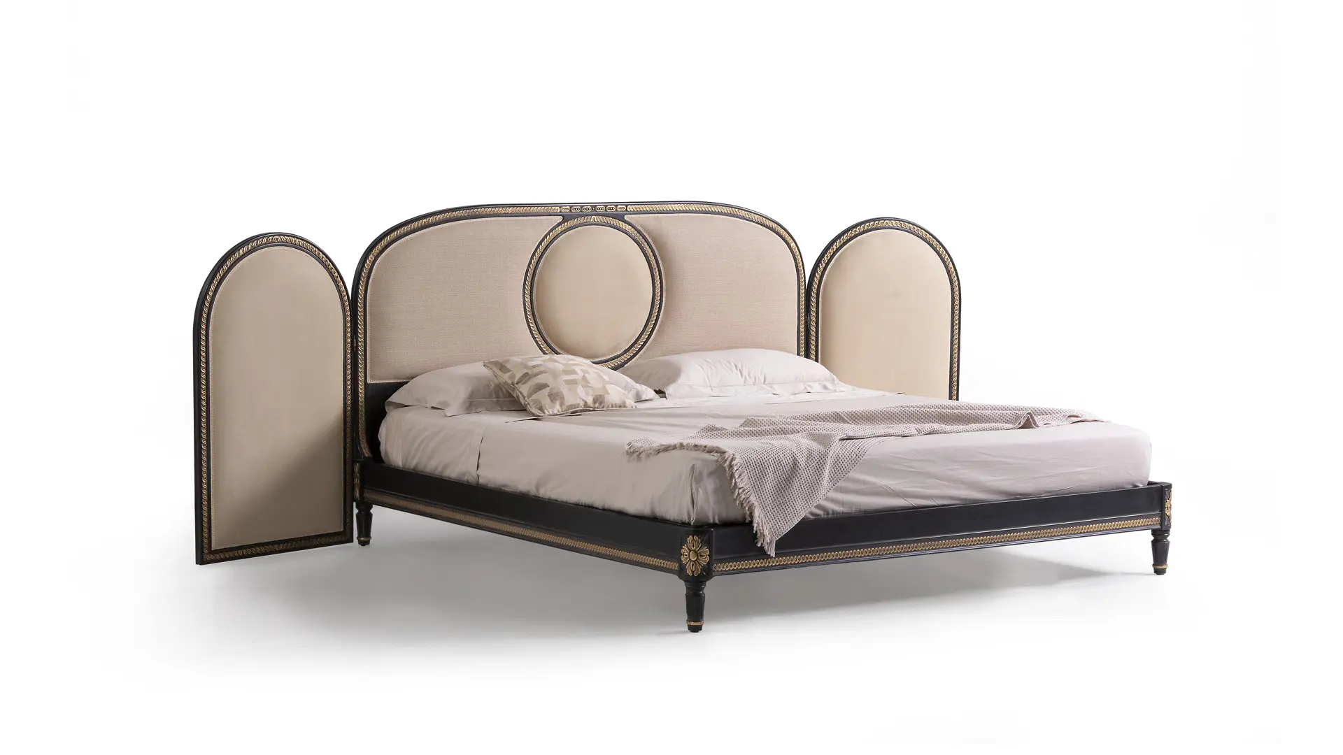 classic bed with panels side